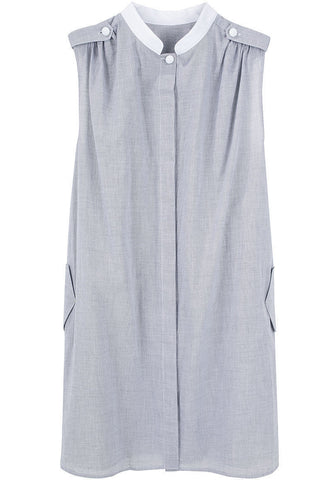 Sleeveless Shirtdress