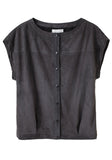 Button Front Suede Shirt