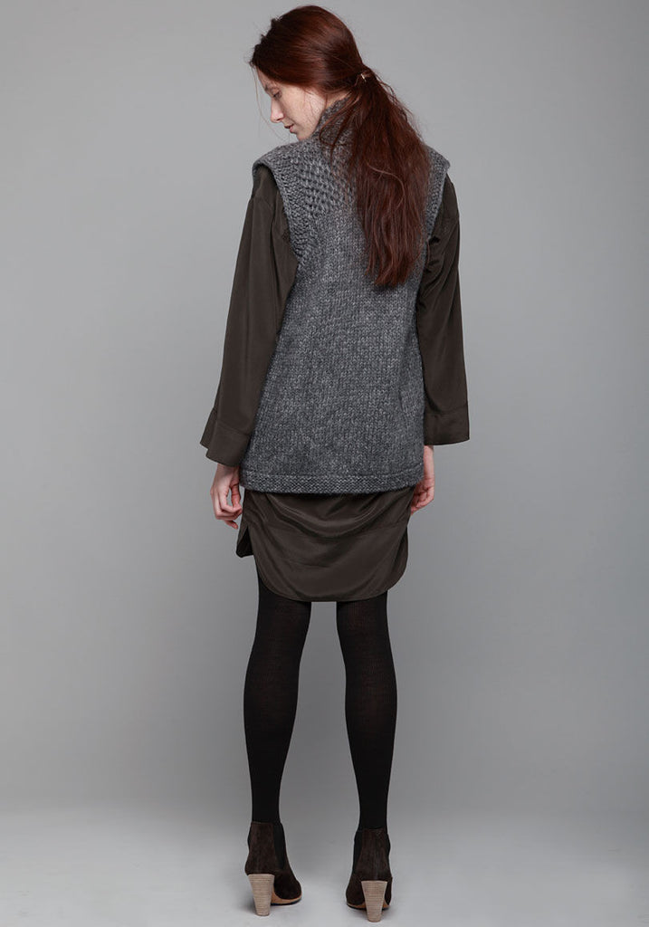Handknit Long Vest