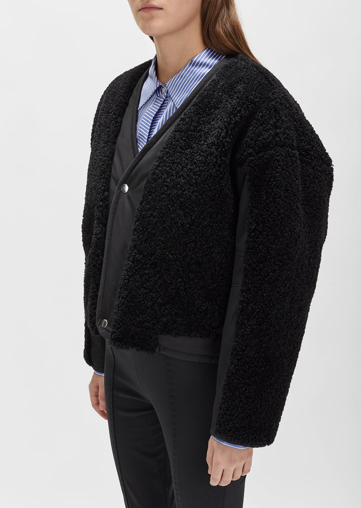 Shearling Twill Bomber