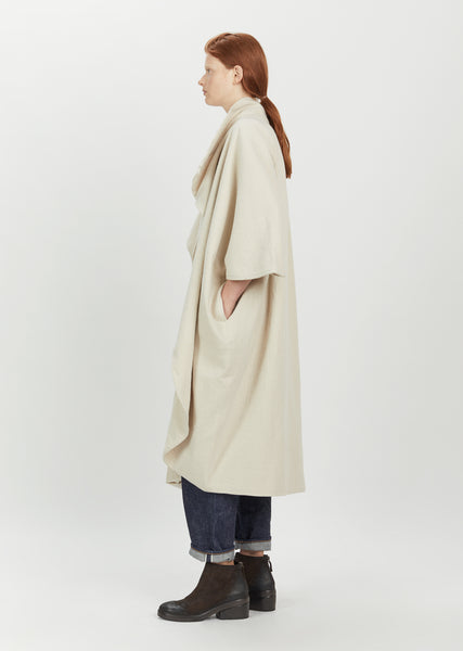 Wool Cape Coat by Black Cran- La Garçonne