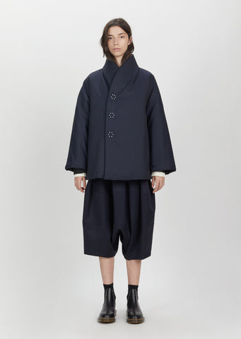 Quilted Wool Polyester Short Coat