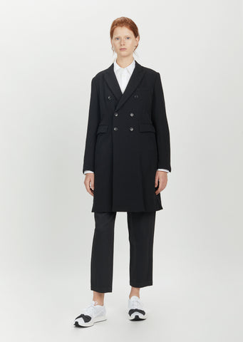 Wool Double Breasted Blazer Coat
