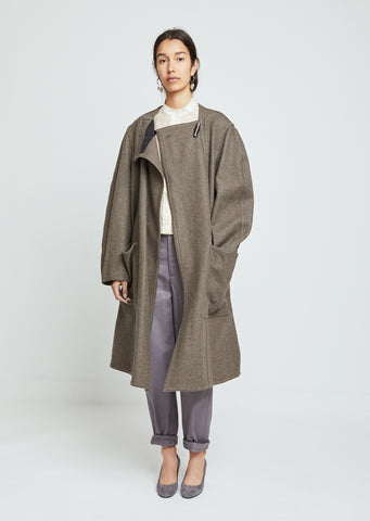 Felted Wool Wrapover Coat