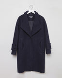 Crushed Wool Cocoon Coat