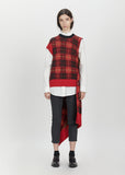 Wool Mohair Tartan Check Sweater