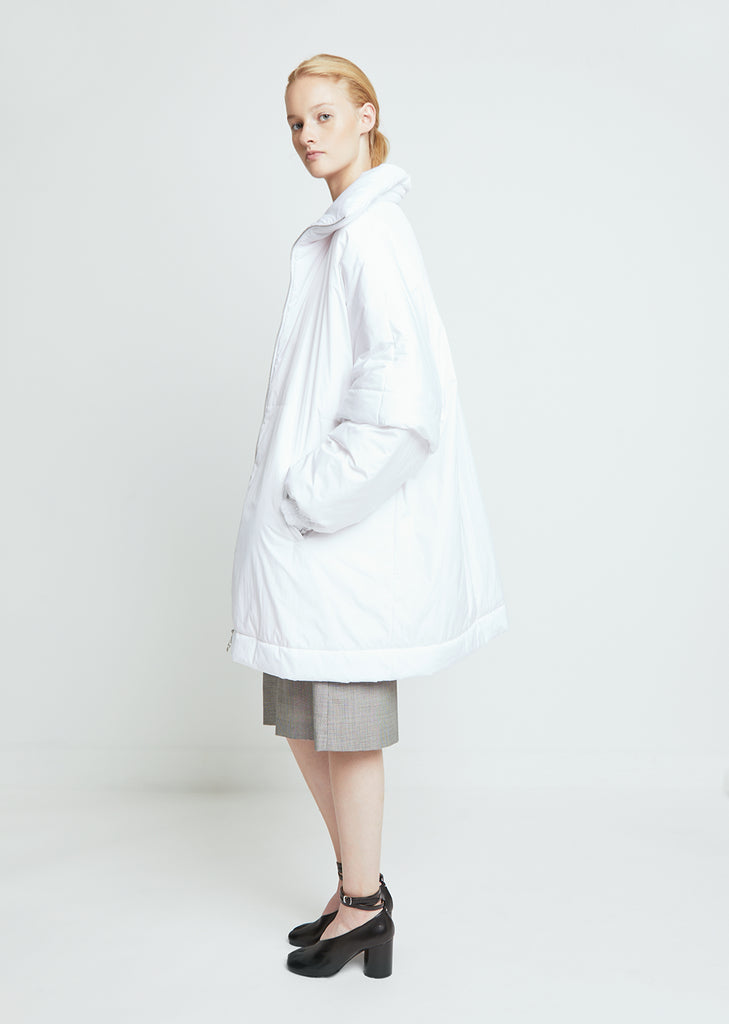 Water Repellent Nylon Coat with Contrast Lining