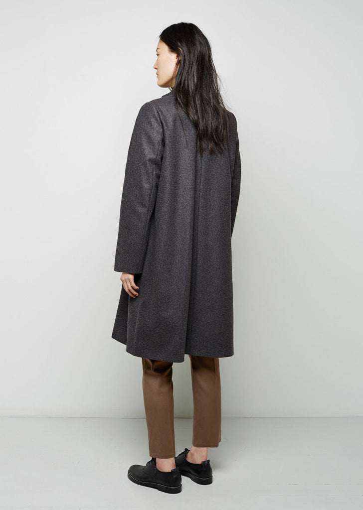 Wool Zip Front Coat