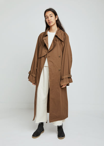 Garment Dyed Trench Coat - IT 36 / Green