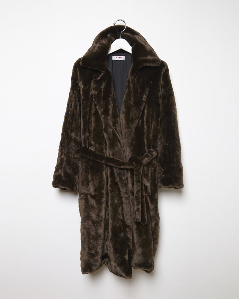 Faux Fur Blanket Coat