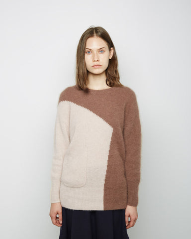 Colorblock Mohair Pullover
