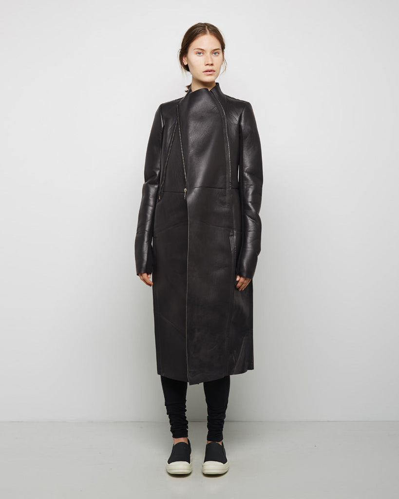 Eileen Leather Peacoat