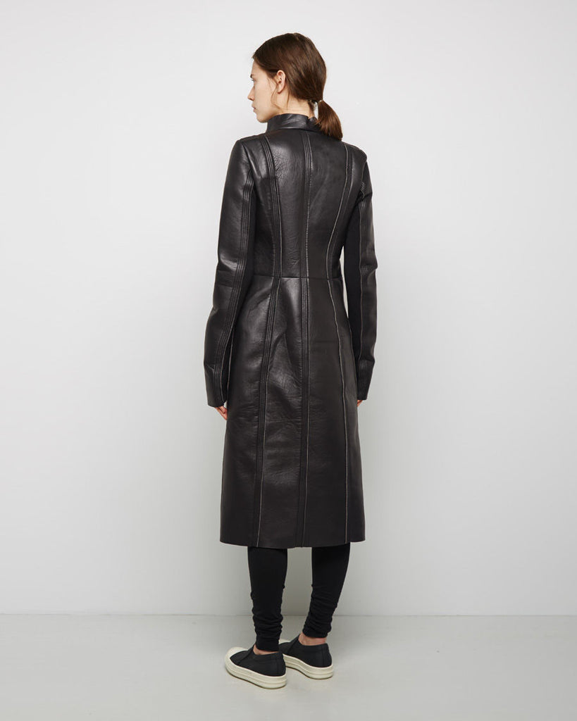 Eileen Leather Peacoat