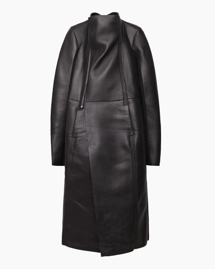 Eileen Leather Peacoat