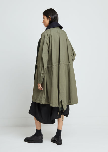 Cotton Nylon Oxford Coat by Sacai- La Garçonne