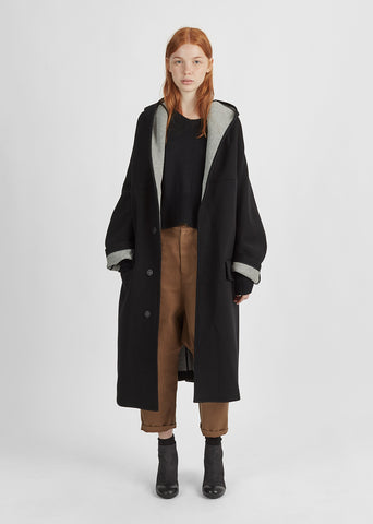 Hooded Cocoon Coat