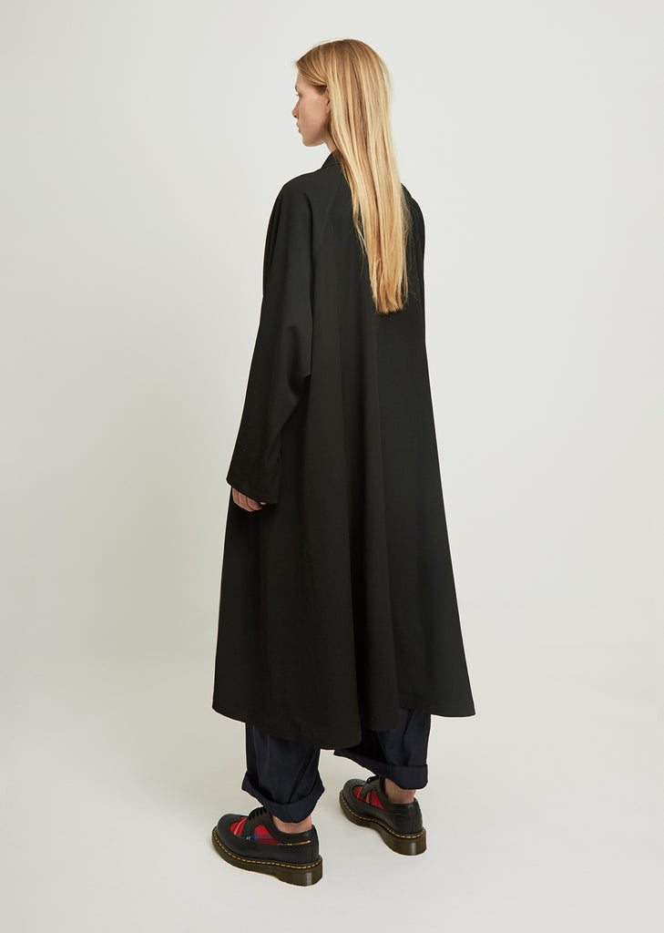 Gabardine Draped Coat