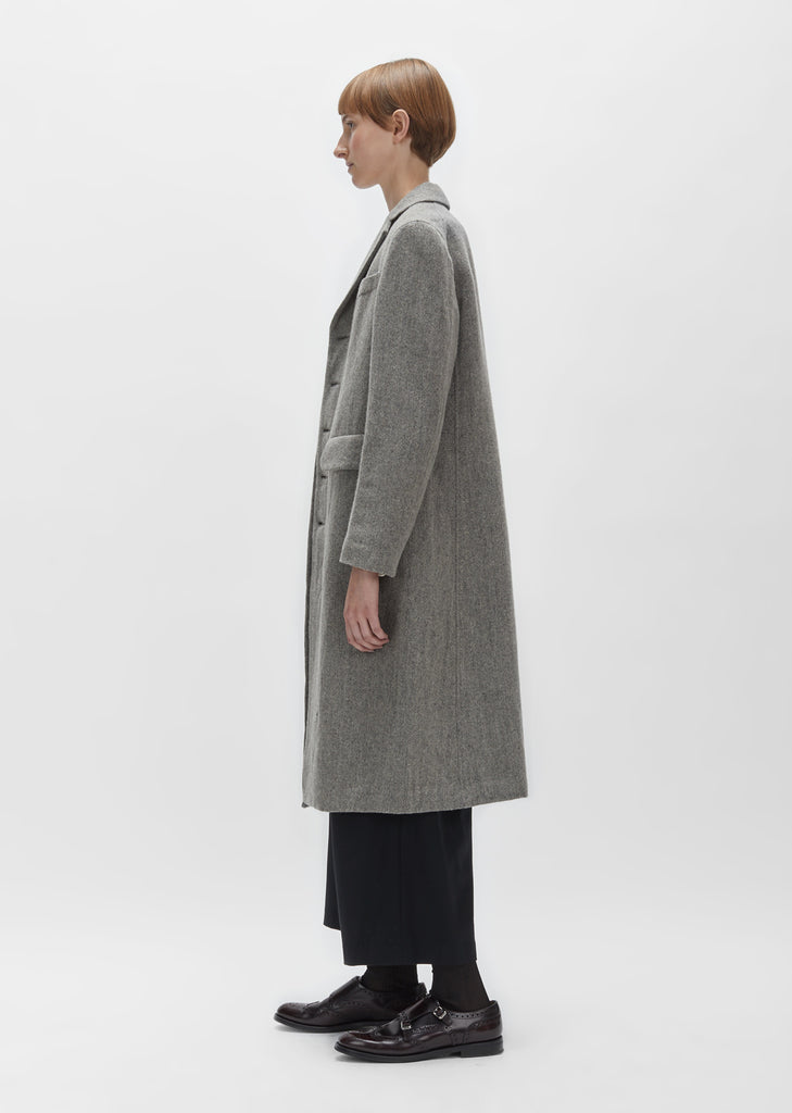 Herringbone Tweed Coat