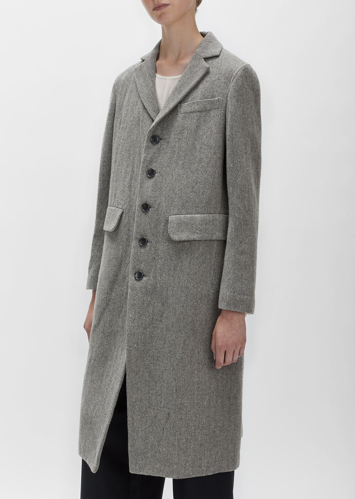 Herringbone Tweed Coat