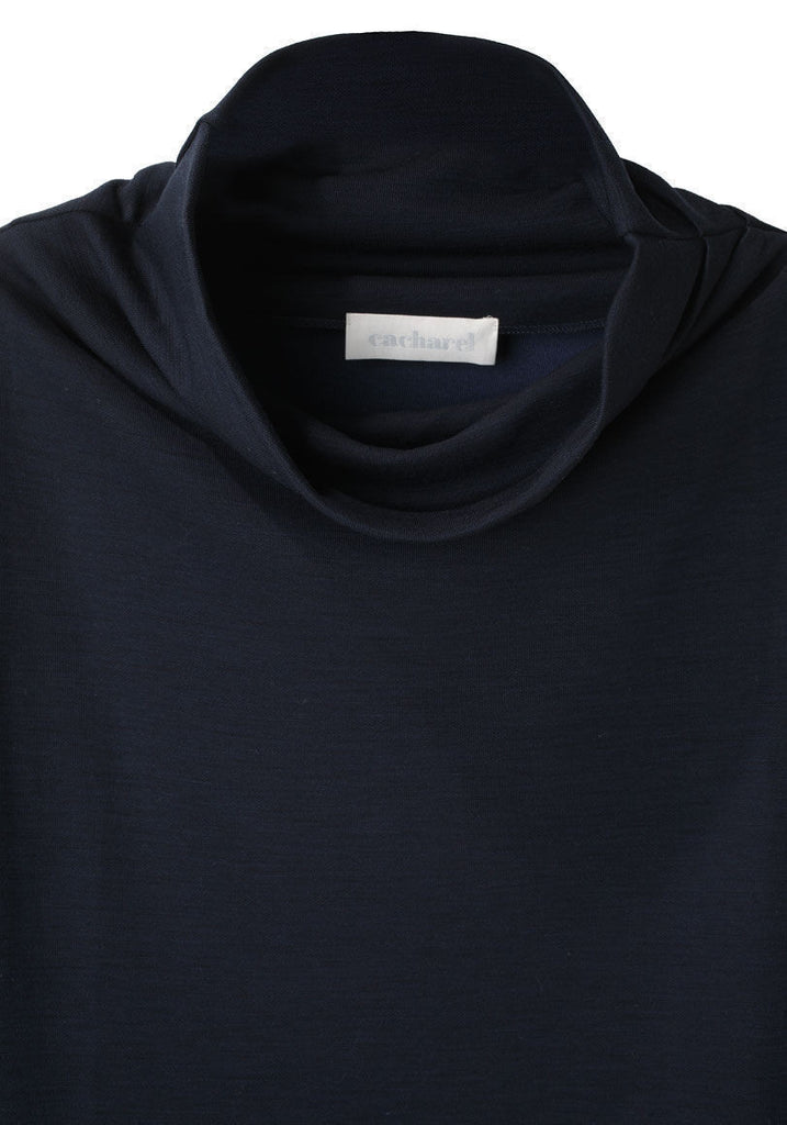 Cowl Jersey Draped Dress