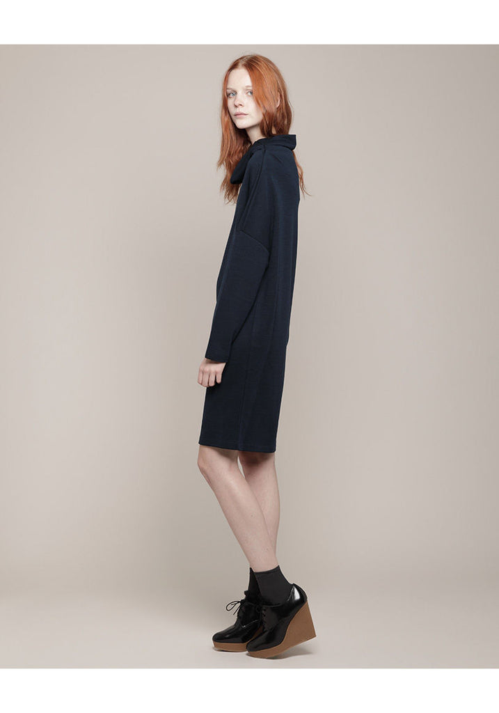 Cowl Jersey Draped Dress