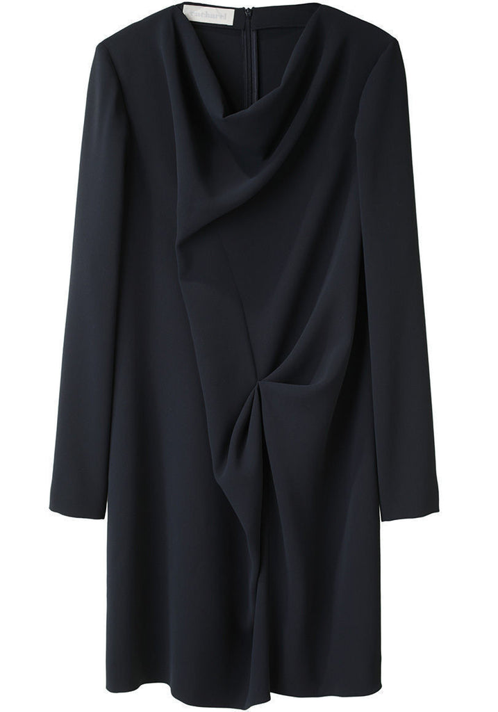 Draped Crepe Dress