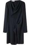 Draped Crepe Dress