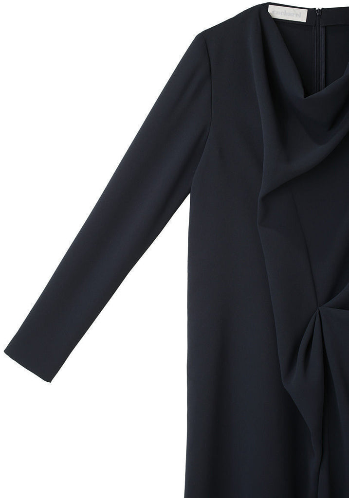 Draped Crepe Dress