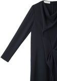 Draped Crepe Dress