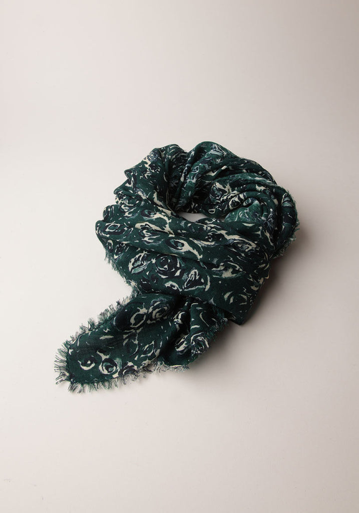 Green Rose Scarf