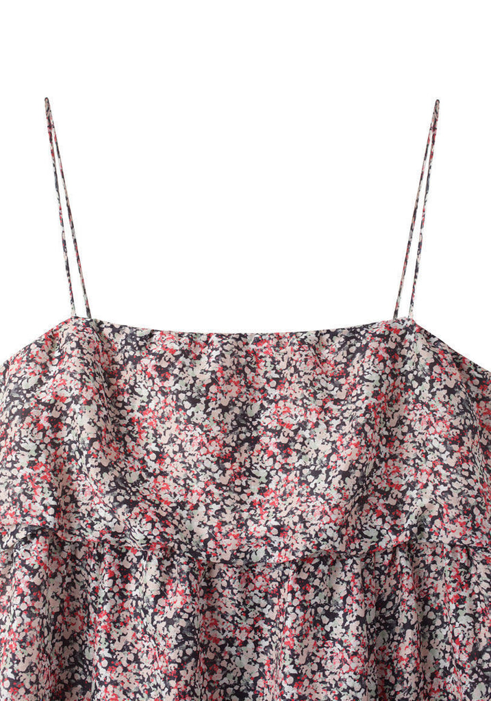 Long Printed Voile Dress