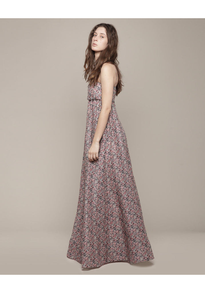 Long Printed Voile Dress