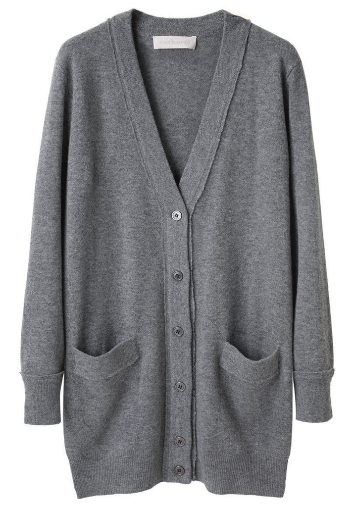 Long V-Neck Cardigan