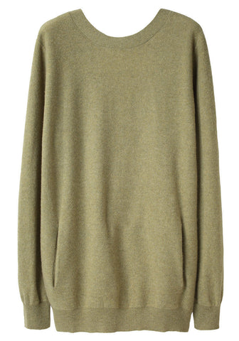 Low Back Cashmere Sweater