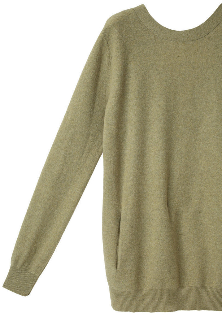 Low Back Cashmere Sweater