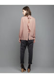 Open Back Silk Blouse