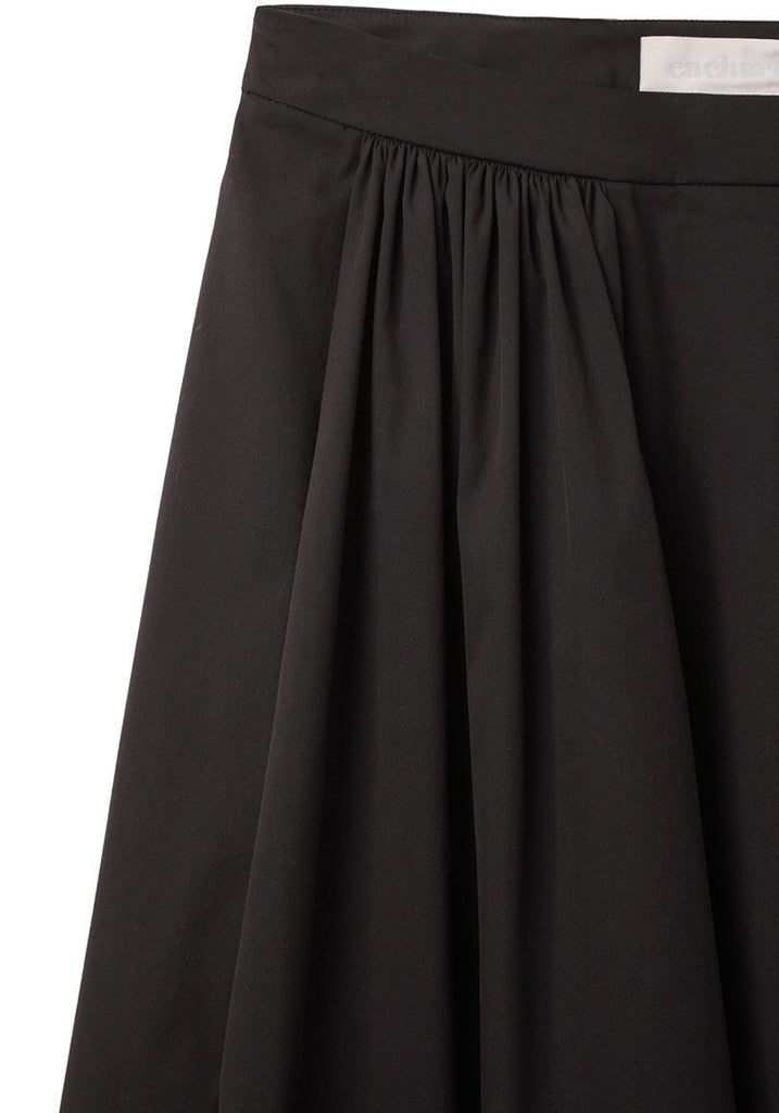 Pleated Poplin Skirt