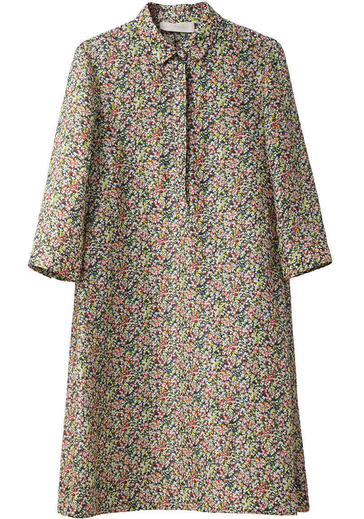 Printed Linen Voile Shirtdress