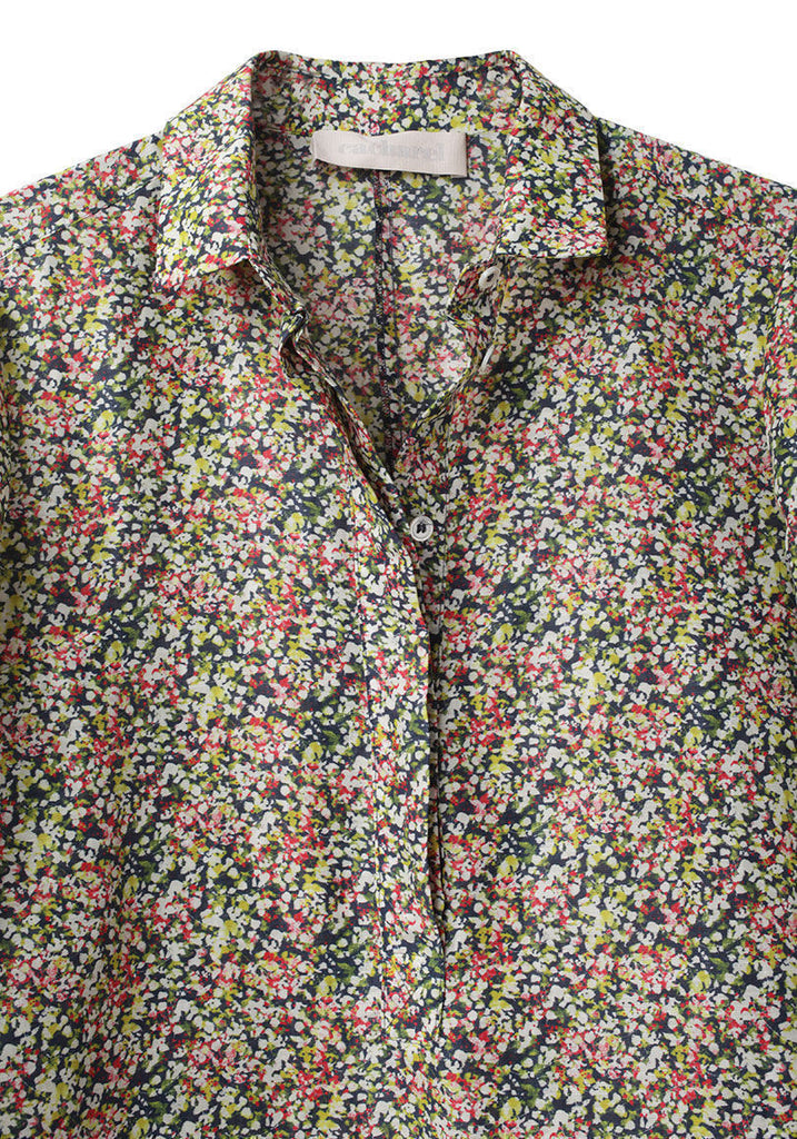 Printed Linen Voile Shirtdress