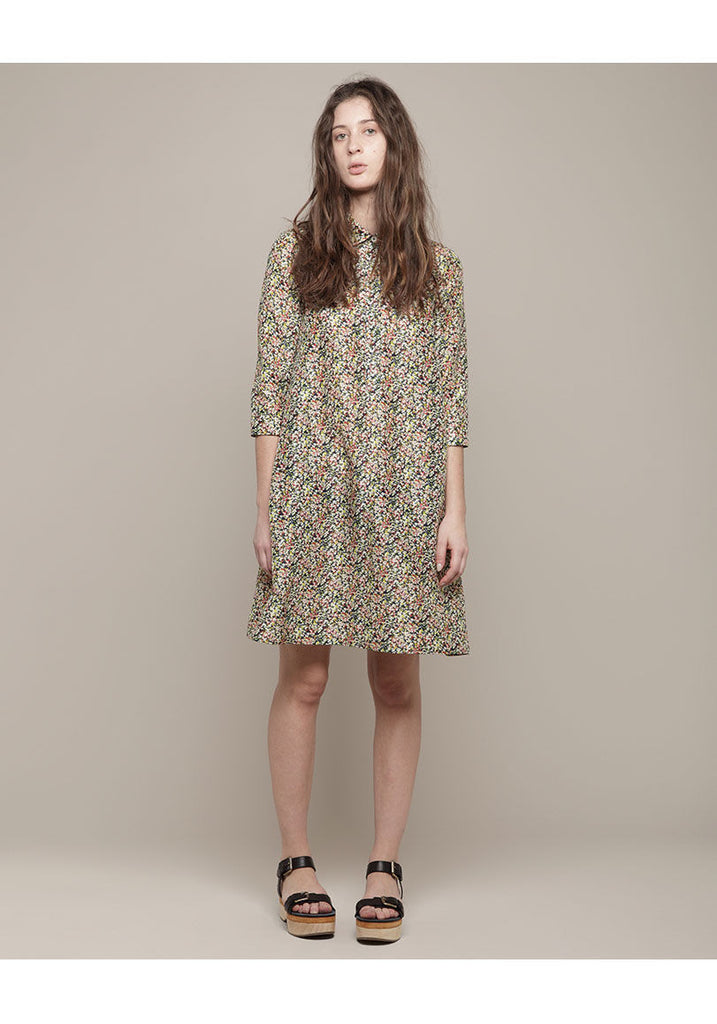 Printed Linen Voile Shirtdress