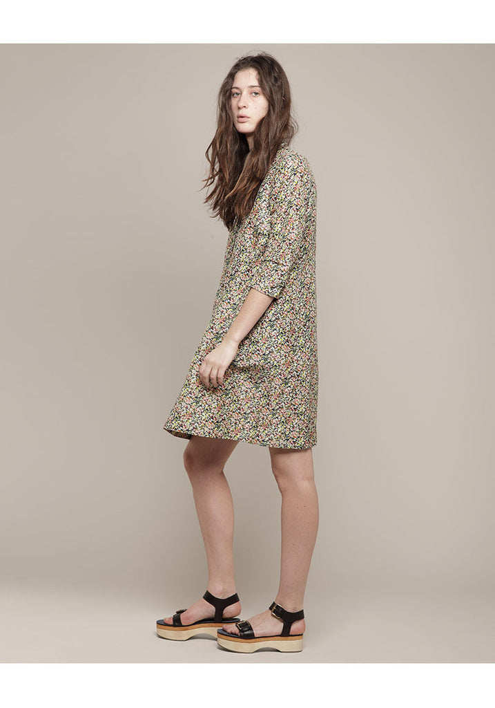 Printed Linen Voile Shirtdress