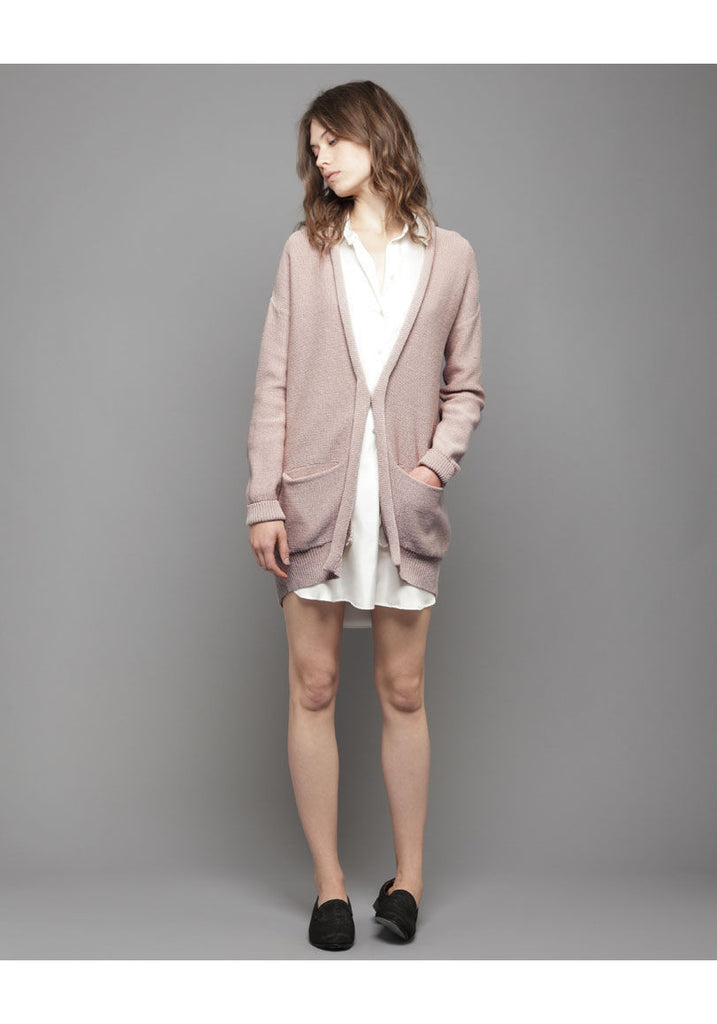 Rolled Purl Cardigan