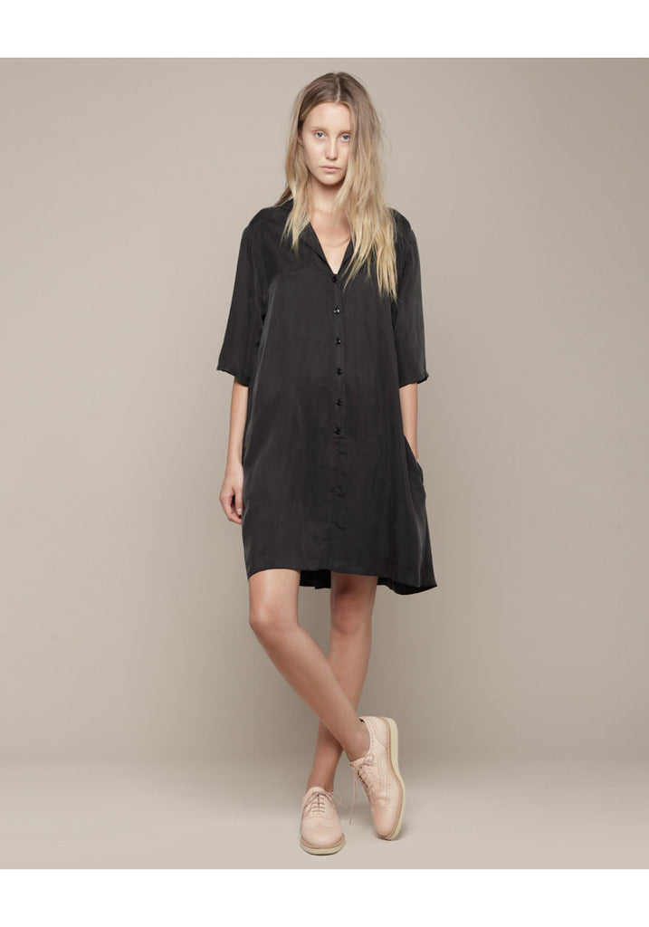 Satin Shirtdress