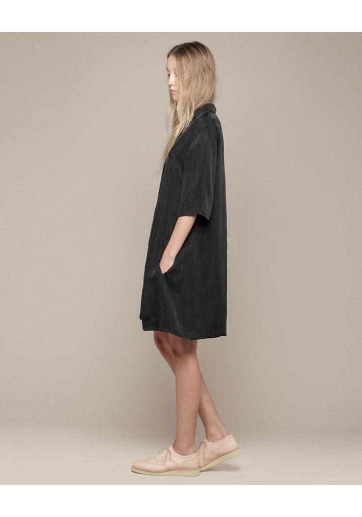Satin Shirtdress