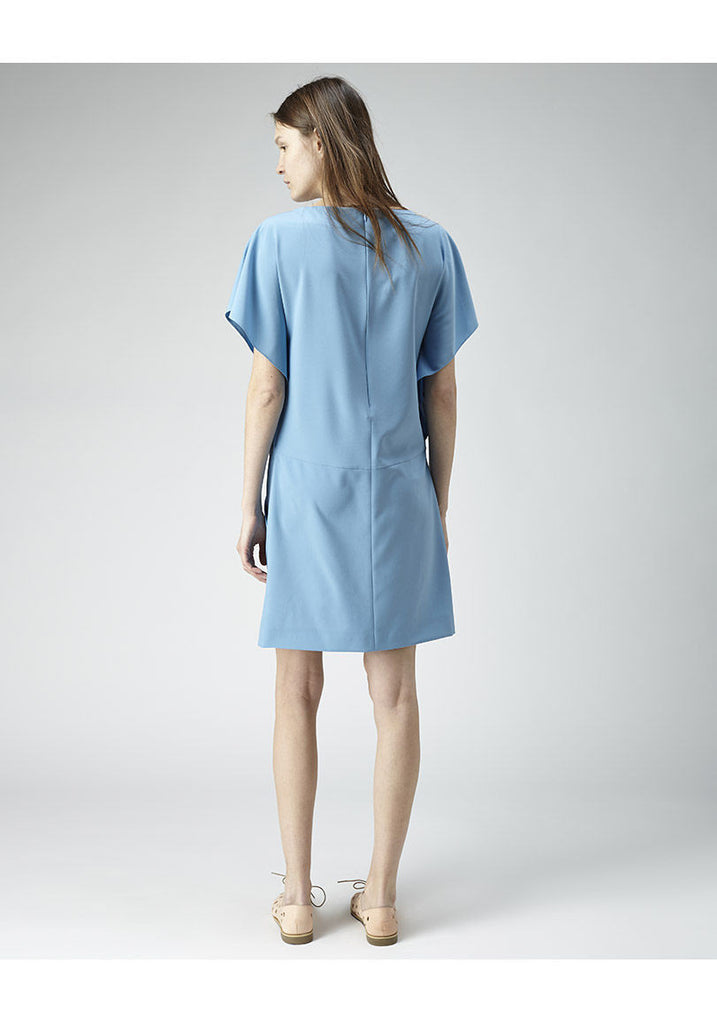 Short Sleeve Crepe Dress