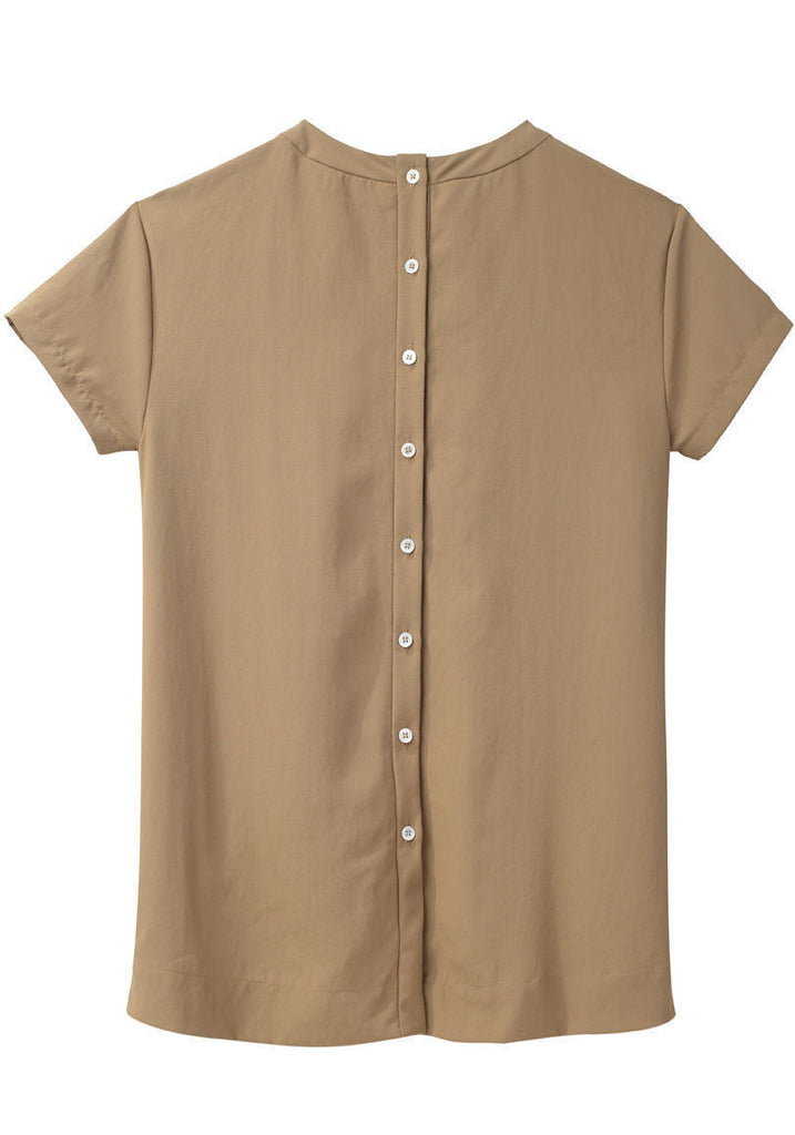 Short Sleeved Twill Blouse