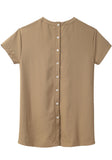 Short Sleeved Twill Blouse