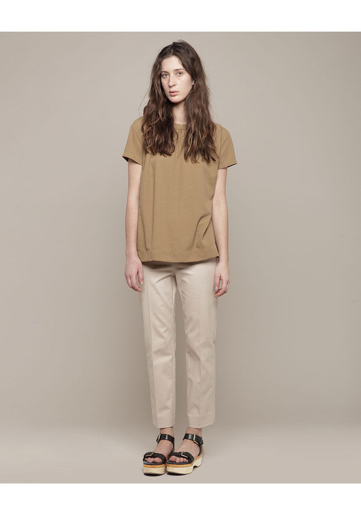 Short Sleeved Twill Blouse