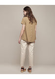 Short Sleeved Twill Blouse