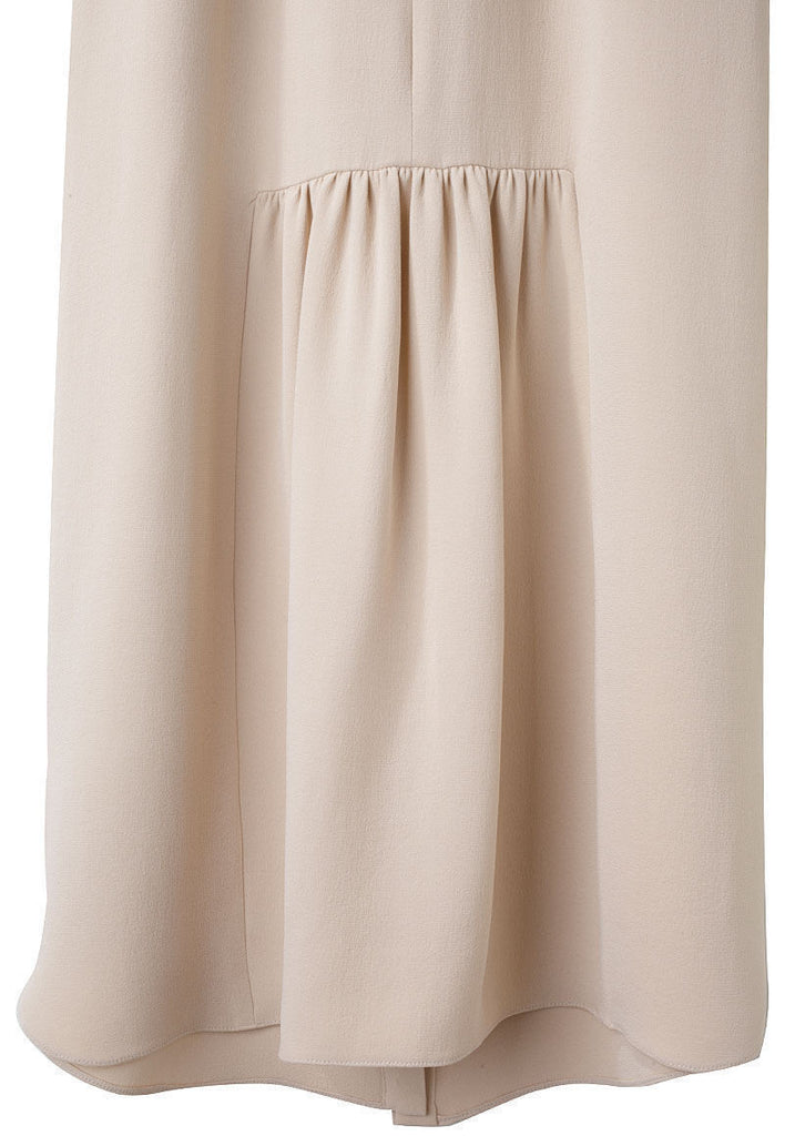 Sleeveless Crepe Shirtdress